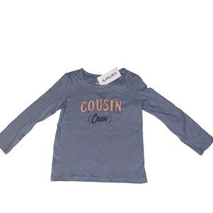 📍🆕🏷Carter’s Long sleeve cousin crew tee size 2T